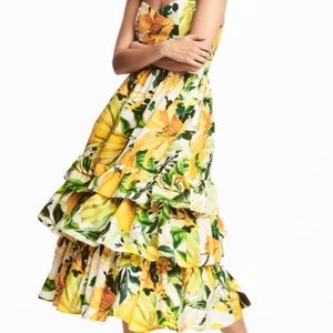H&M cotton tiered print sundress
